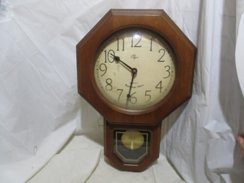 Elgin Quartz Westminster Pendulum Chime Wall Clock - Tested and Works Perfect