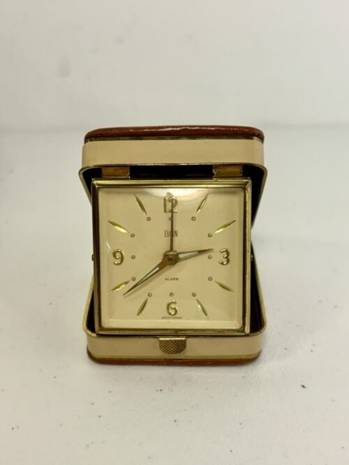 Elgin Travel Alarm Clock Vintage West Germany READ