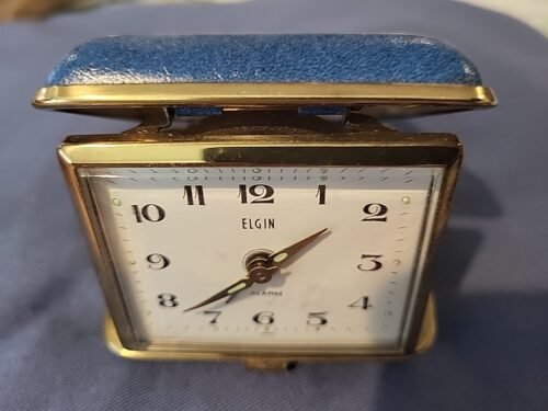 Elgin Travel Alarm Mechanical Clock 8323AUU8