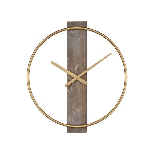 Elk Home Tournai Wall Clock, Gold, Gray Wood - 351-10544