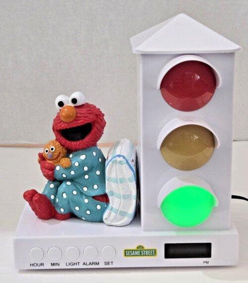 Elmo Sesame Street Red Yellow Green Wake Up Light And Alarm Clock Tested Working