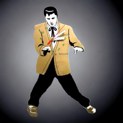 Elvis Presley Wall Clock / Moving Elvis Clocks Music King of Rock Gift Sign