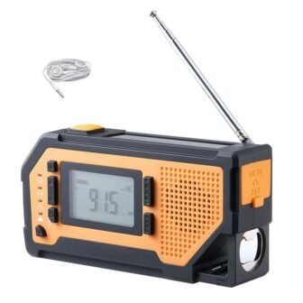 Emergency Weather Radio, 2000mAh Battery, FM/AM/WB/NOAA, Solar Hand Crank, USB, SOS Alarm,...