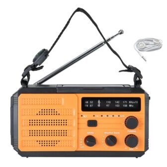Emergency Weather Radio, 8000mAh Battery, FM/AM/WB/NOAA, Solar Hand Crank, Type-C Charging, SOS...