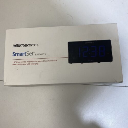 Emerson ER100105 Smartset Sound Therapy Alarm Clock Radio, Black