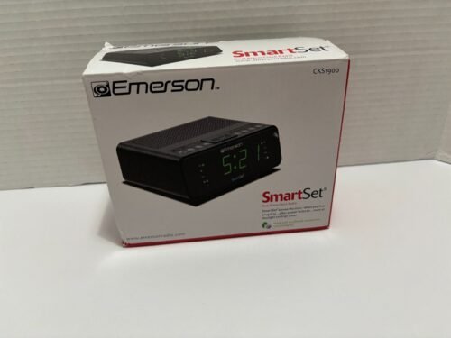 Emerson Research CKS1900 SmartSet Dual Alarm Clock AM/FM Radio LED Display New