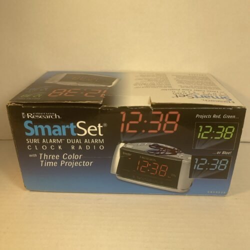 Emerson Research CKS3528 SmartSet Projector Dual Alarm Digital AM/FM Clock Radio
