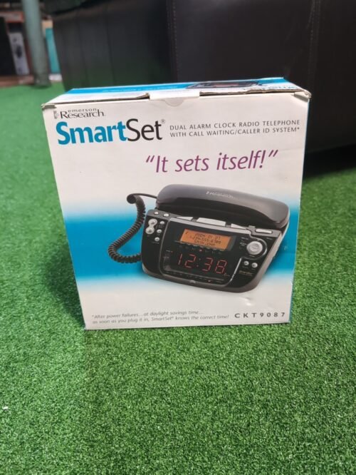 Emerson Research Phone W/Smart Set Auto Clock Dual Alarm Telephone Brand New