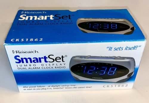 Emerson research smart set alarm clock Radio Jumbo Display Dual Alarm CKS1862