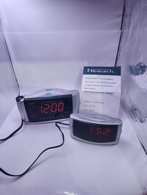 Emerson Research Smart Set Alarm Clock/Radio Model CKS-3516 With Time Projector