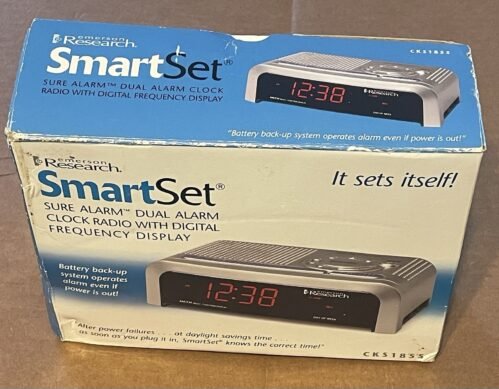 EMERSON RESEARCH SMART SET CKS1855 DUAL ALARM CLOCK RADIO NEW OPEN BOX
