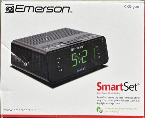 Emerson SmartSet Dual Alarm Clock Radio – AM/FM