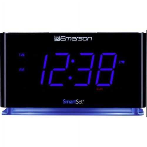 Emerson SmartSet Dual Alarm Clock Radio with Bluetooth Speaker,Large LED Display