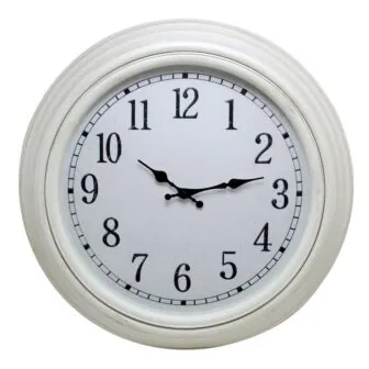 Emmerson 20 in. Wall Clock 2 in. D Weathered White Emmerson 20 in. Wall Clock 2 in. D Weathered White emmerson 20 inwallclock 2 ind weatheredwhite
