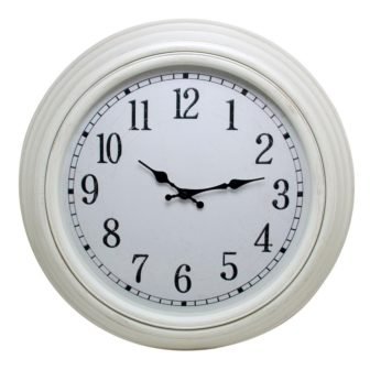 Emmerson 20 in. Wall Clock 2 in. D - Weathered White