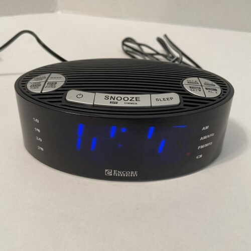 Encore AM/FM Auto Set Alarm Clock Digital Radio with Large LCD Display