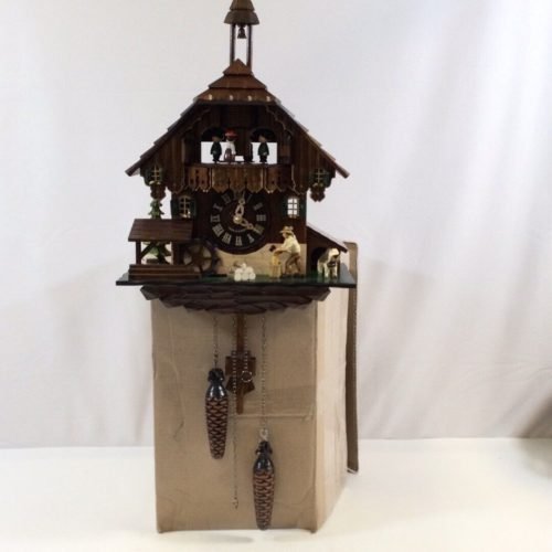 Engstler Brown The Busy Wood Chopper Adolf Herr Quartz Cuckoo Clock