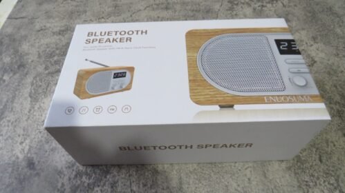 ENUOSUMA Portable Bluetooth Speaker with FM Radio & Alarm Clock