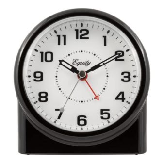 Equity by La Crosse Large 4.72 in. Black Analog Alarm Table Clock...