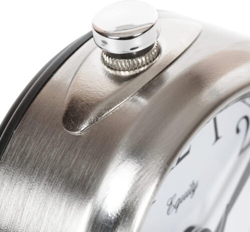 Equity 25655 Small Silver Metal Alarm Clock