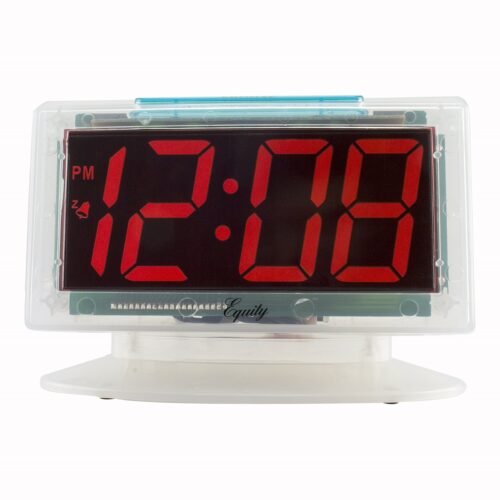 Equity 30040 Jumbo Clear 1.8 in. Red LED Alarm Clock