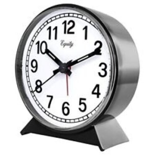 Equity Black Analog Wind-Up Alarm Clock (Model 14075)