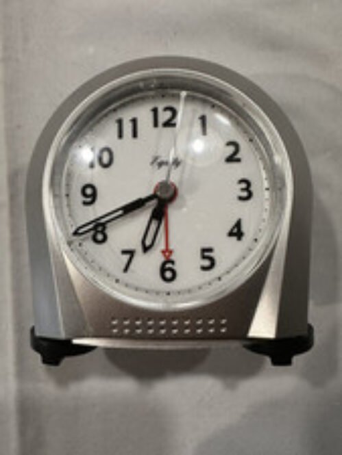 Equity by La Crosse 21103 Night Vision Silent Sweep Analog Alarm Clock - Silver