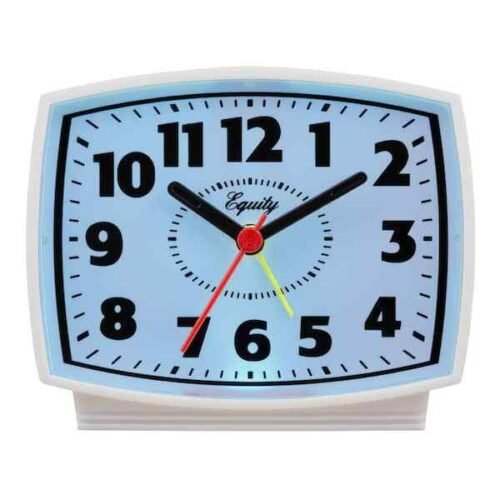 Equity by La Crosse 33100 Electric Silent Analog Alarm Clock - White