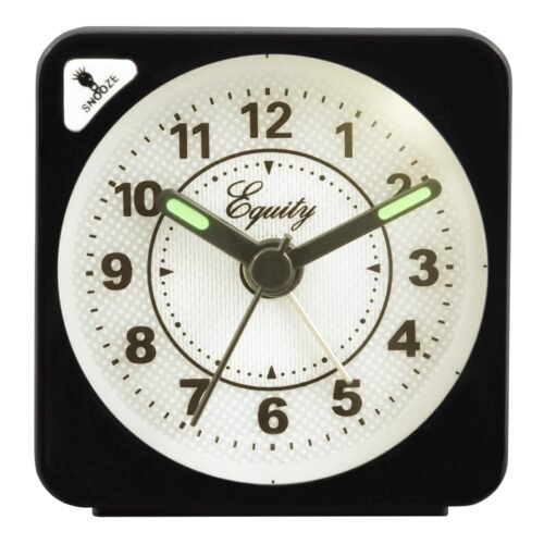 Equity By La Crosse Black Quartz Travel Alarm Clock, 1 Count (pack Of 1)
