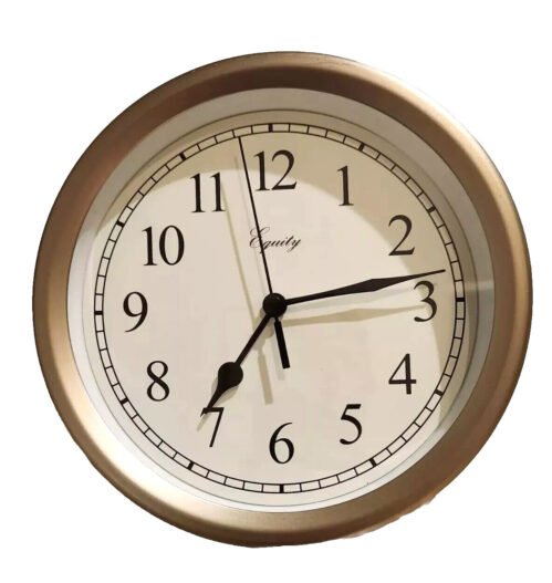 Equity By La Crosse Round Wall Clock 8" Beveled Frame Battery Quartz mac2