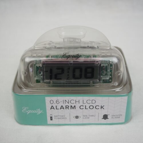 Equity See Though Clear Case Digital Battery Alarm Clock with 0.6'' LCD Display