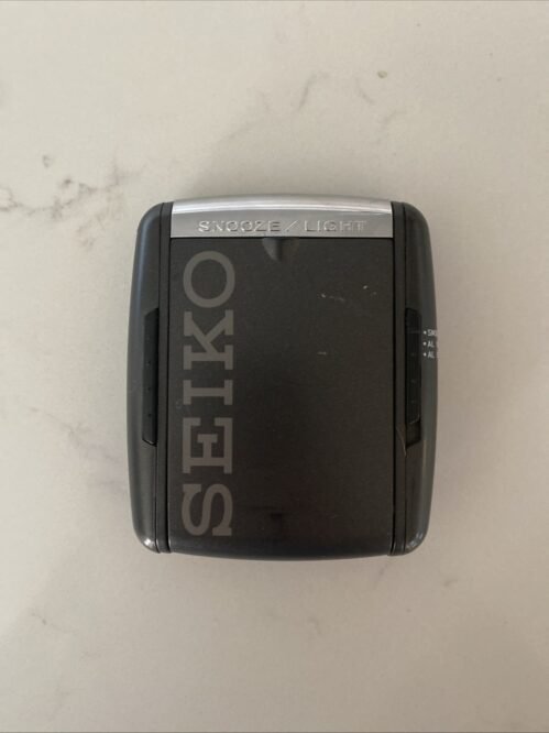 EUC Seiko Travel/Desk Alarm Clock - Tested/Working - Light up - QHL004KLH Black