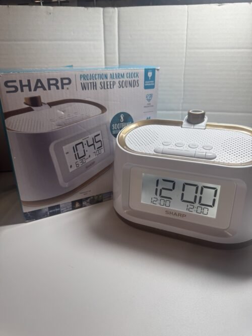 EUC Sharp Projection Alarm Clock Soothing Nature Sounds SPC585 TESTED WORKING