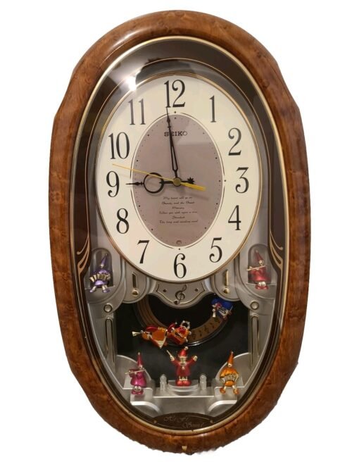 EUC Vintage Seiko Luxe Melodies In Motion Hi-Fi Pendulum Wall Clock QXM116BRH