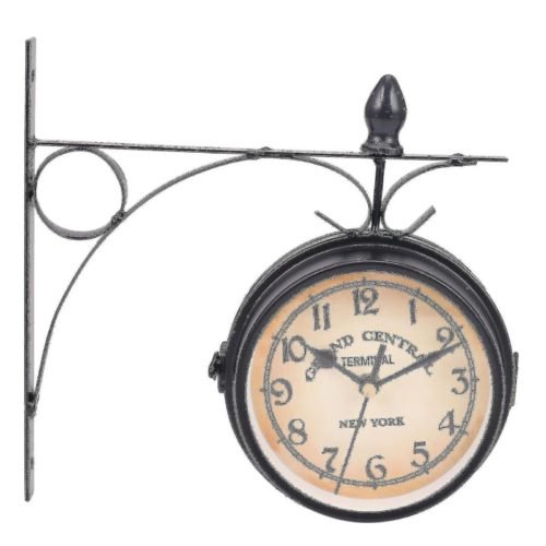 European-style Double-sided Wall Clock Classic Clocks Monochrome X