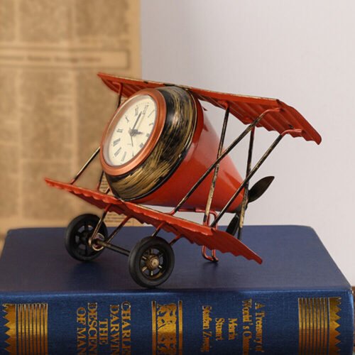 European Style Clock Classical Desk Clock Airplane Clock Room Desk Clock