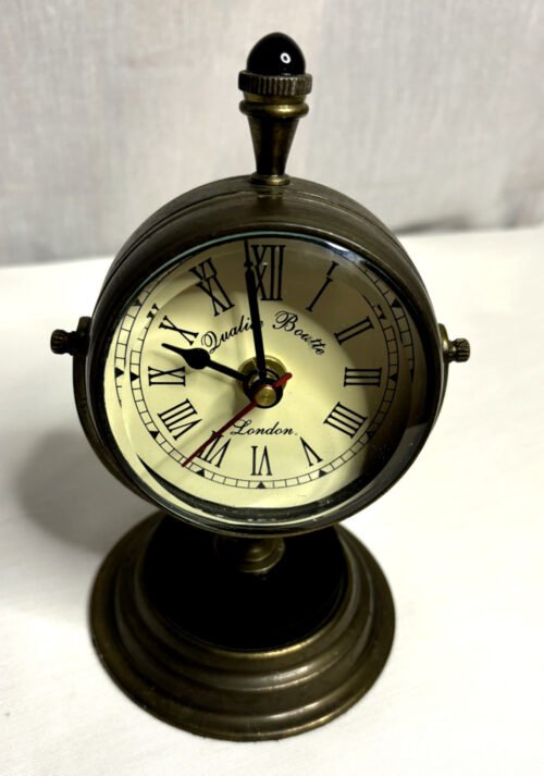 Exquisite IMAX Soren Brass Table Clock