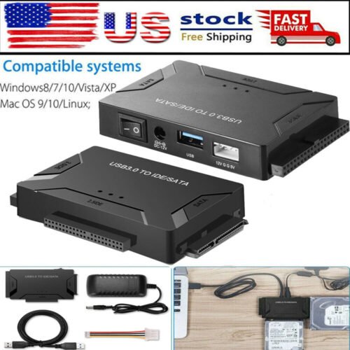 External Hard Drive Reader Recovery Converter for Universal 2.5" 3.5" HDD/SSD CD