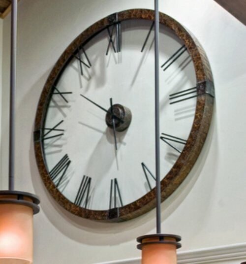 Extra Large Copper Open Wall Clock Designer Openwork XL Round Oversize Horchow