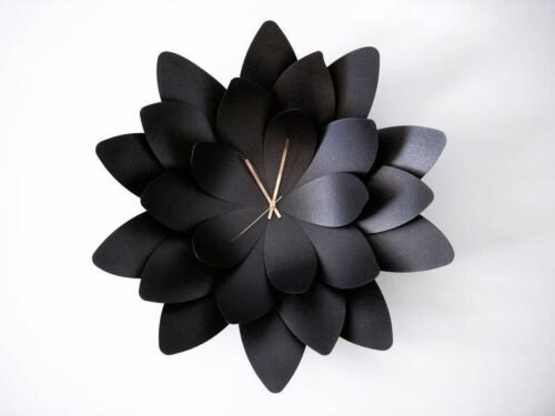Extra Large lotus clock, Farmhouse Wall clock unique, Modern wall clock,
