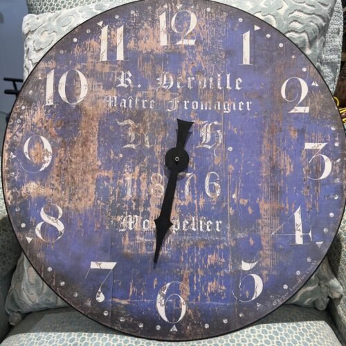 Extra Large Shabby French Farmhouse Lavender Wall Clock