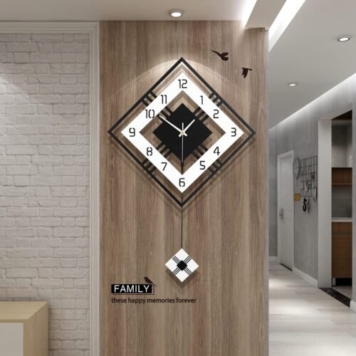Extra Large Wall Clocks for Living Room Decor Modern Big Silent Pendulum Wall...
