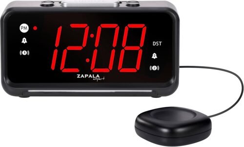 Extra Loud Alarm Clock with Bed Shaker Vibrating Alarm Clock for Heavy Sleepers