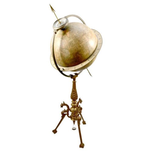 Extremely Rare Antique 1880 American Juvet & Co. Time Globe Floor Clock