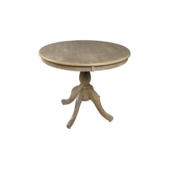 Fairview Natural Driftwood Wood 36 in. Pedestal Dining Table Seats 4