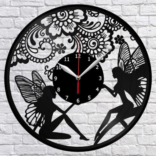 Fairy Vinyl Record Wall Clock Fan Art Home Decor 12" 30cm 2019
