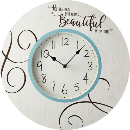 Round Wall Clock "Everything Beautiful in Its Time" by Precious Moments, NEW!