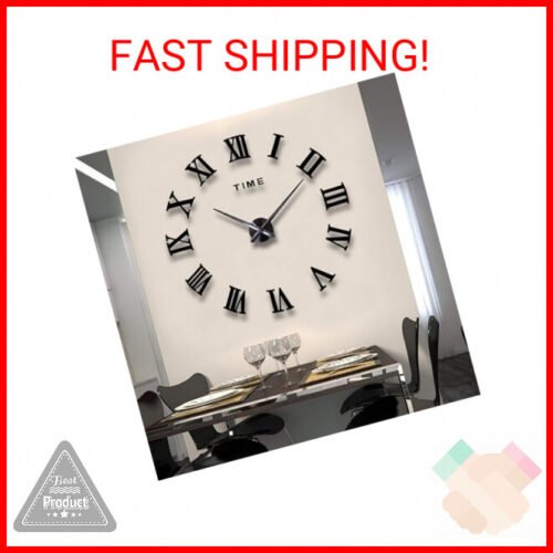 FASHION in THE CITY Mirror Surface 3D DIY Wall Clocks Modern Design Room Decorat