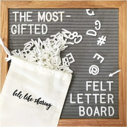 Felt Letter Board & Wall Clock BUNDLE - Great for Home Office, Kids' Room! NEW!