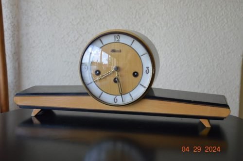 FHS Franz Hermle Sohn German Table Mantle Chime Clock Great Looking Mid c. 1960s